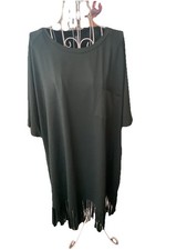 SHEIN Curve 4 XL Black Pullover Short Sleeve Front Pocket Knee Length Dress