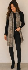Eyeful Merino Wool Lightweight Turkish Style Grey Cover Up Pashmina Scarf Stole
