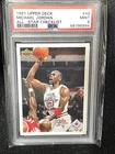 1991 Upper Deck All - Star Checklist Michael Jordan Card #48 PSA 9 Mint