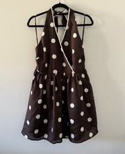 Witchery Spot Halter Mini Dress Size 14 RRP$199.00