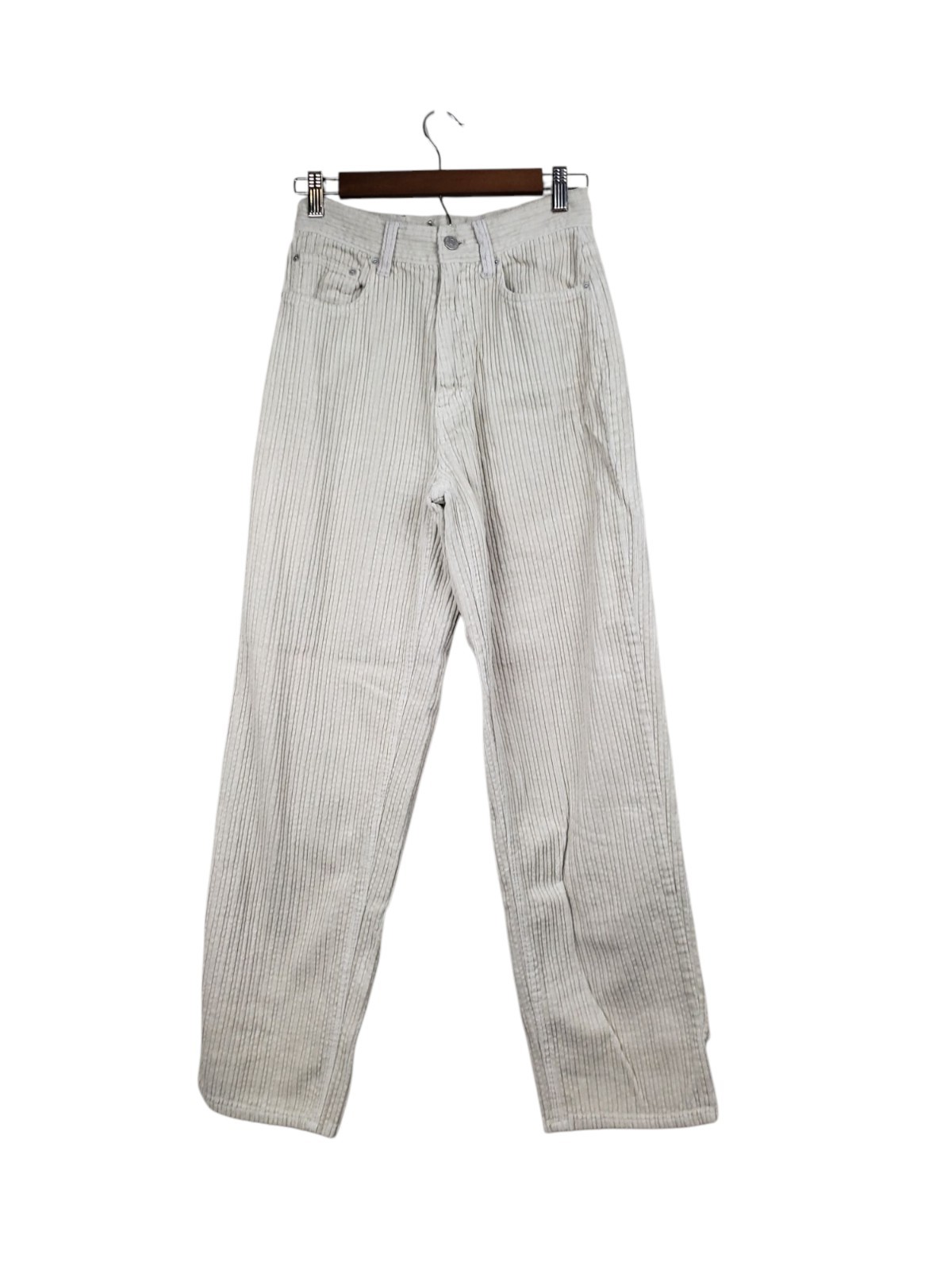 BDG Women’s Beige High Rise Baggy Corduroy Straight Leg Pants Size 27