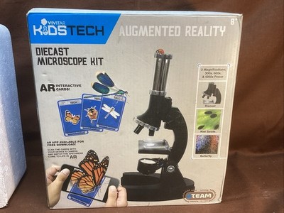 Vivitar 20pc Metal Microscope Set 150x/450x/900x STEM Science Kit for Kids 8+