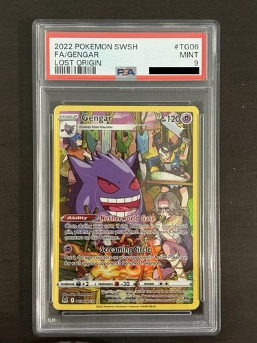 Pokemon 2022 Gengar TG06/TG30 Full Art Trainer Gallery Lost Origin PSA 9