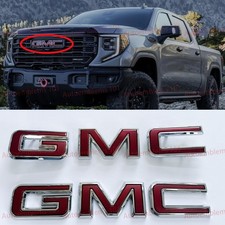 2019-2025 GMC Sierra 1500 Front & Rear Red Ch...