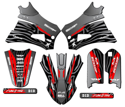 22-23 Jr / P3 Cx 50 Tigre Schwarz Senge Grafiken Set Kompatibel Mit Cobra