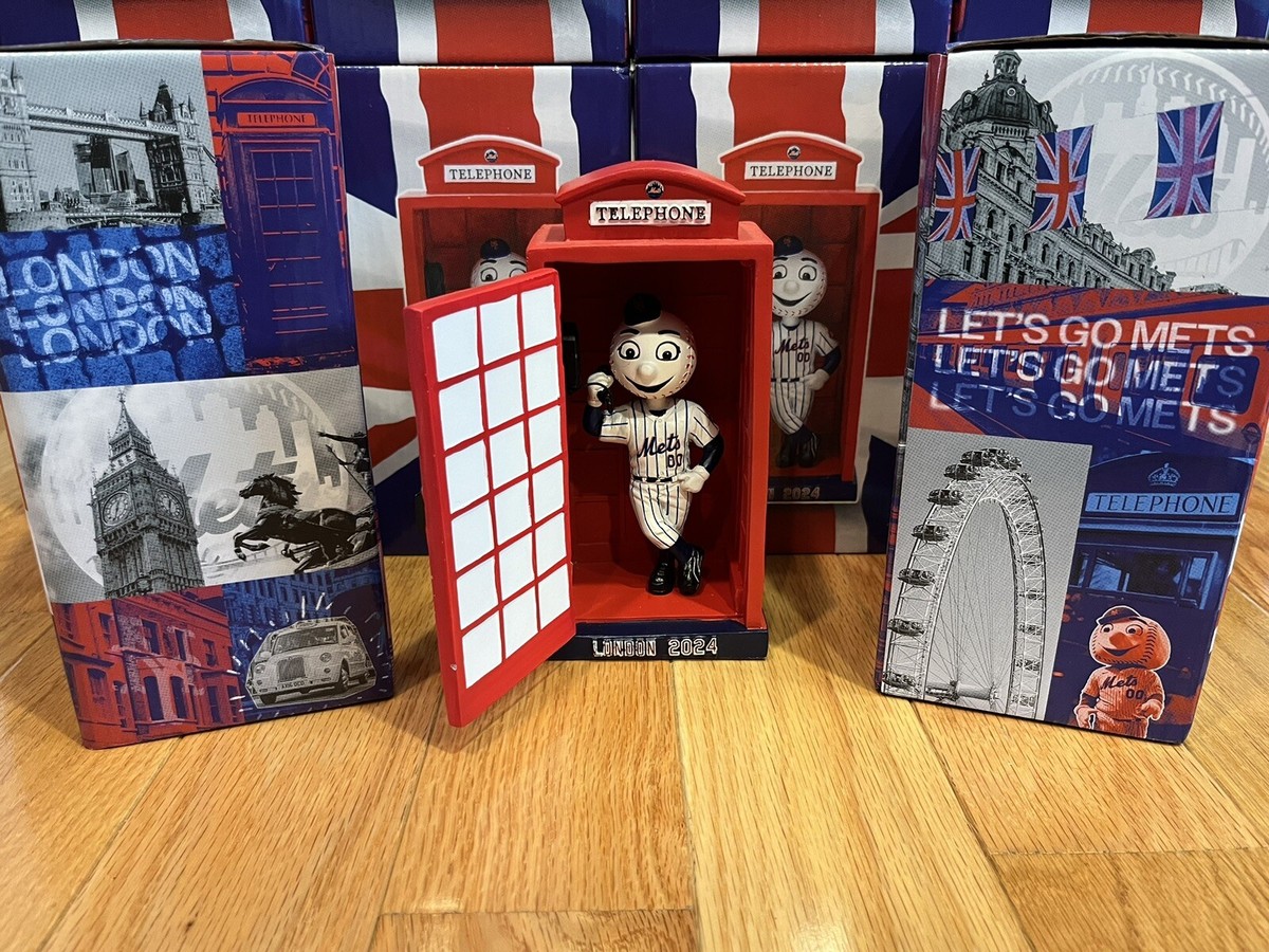New York Mets Mr Met London 電話ブースボブルヘッド New York