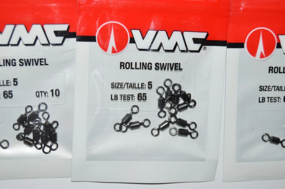3 packs vmc rolling swivel  size 5  65lb test 10 pr pack rs#5 saltwater fresh 2 - Image 2 of 3