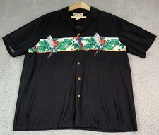 Vintage Paradise Found Shirt Mens Size XLarge Hawaiian Birds Summer Vacation