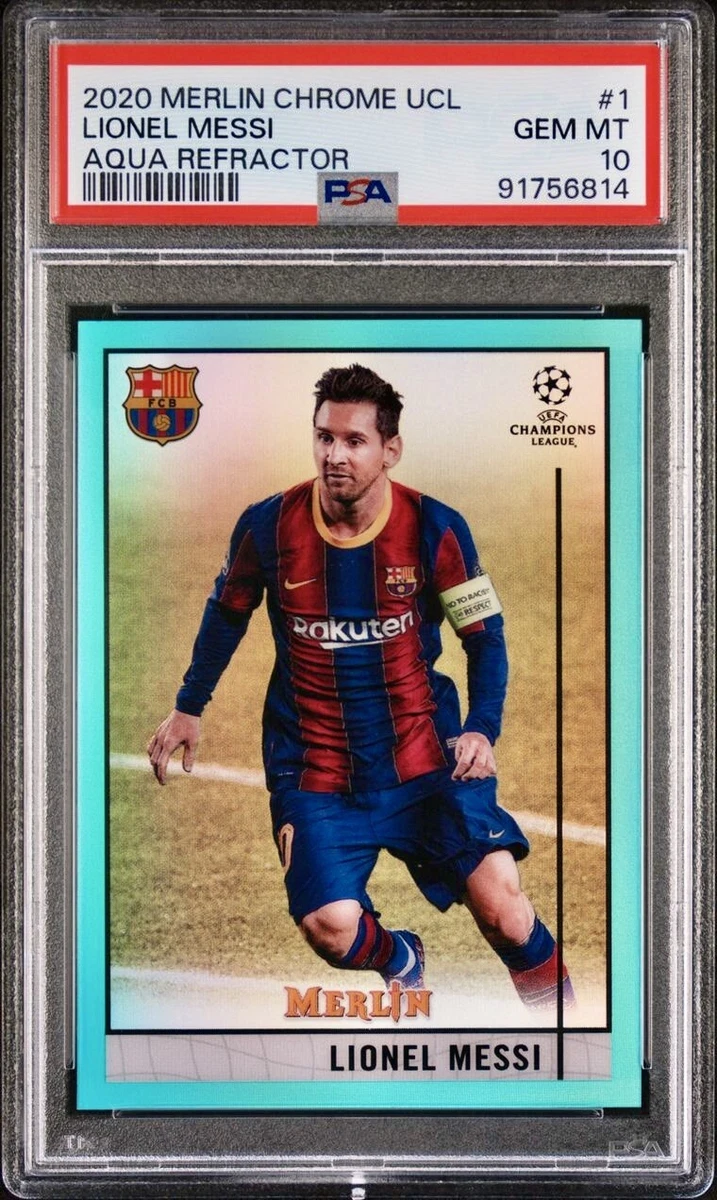 Carte à Collectionner Lionel Messi - Topps Museum UCL 2020-21 /25 Ruby Rouge - Gradée PSA 9