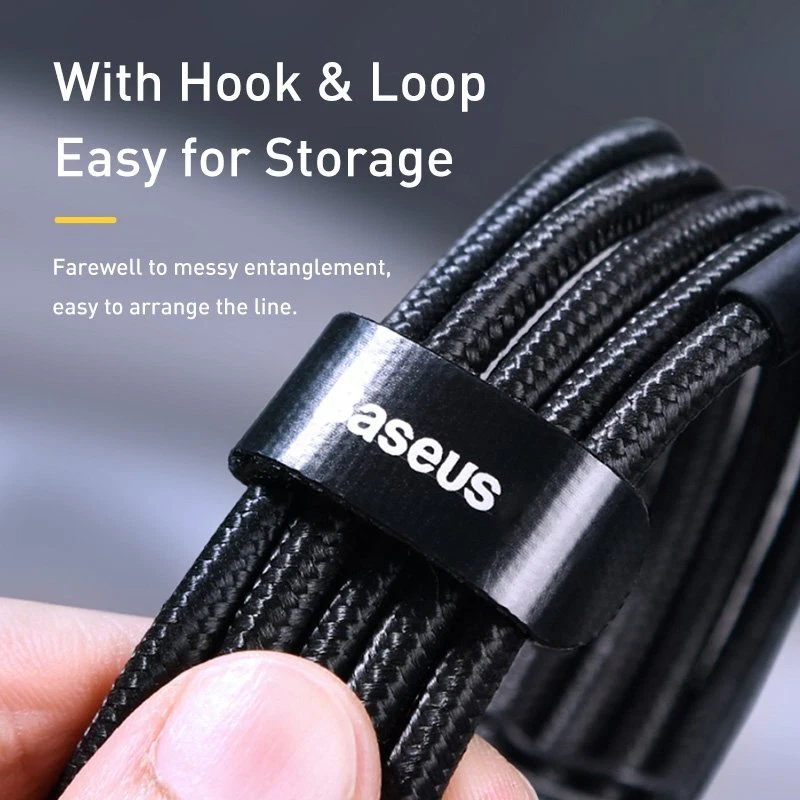 Baseus USB C To USB C Fast Charger PD 100W Dual Type C Charging Data Sync Cable - Image 4 of 4