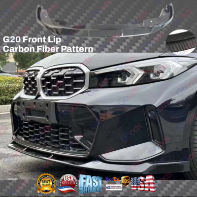 Fits BMW G20 3 Series 2022-2024 M Style Carbon Print Front Bumper Lip Splitter