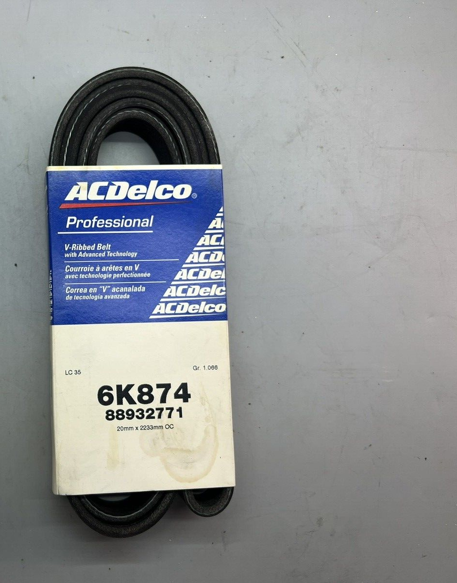 Serpentine Belt ACDelco Professional/Gold 6K874 88932771 | eBay