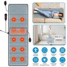 Full Body Neck Back Massager Vibration Heating Pad Electric Head Massage Mat