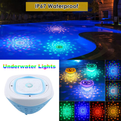 Floating Underwater Lights LED Disco Light Glow Show Swimming Pool Tub ...