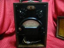 Antique General Radio 729-A Megohm Meter Wood  Case Genrad Vintage Steampunk