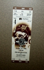 Philadelphia Flyers 10/13/2024 Ticket Stubvs Calgary Flames Trevor Kidd ShO 27sv