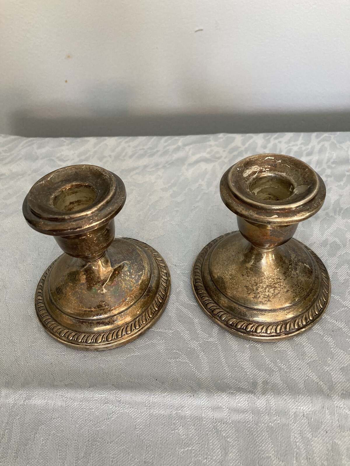 Reed & BartonCandlesticks Sterling Silver Weighted 925 Vintage