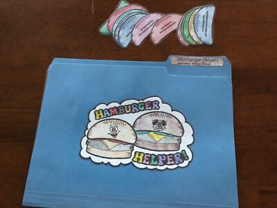 Hamburger Helper! Decimal place value Grade 3-4 math file folder game teacher