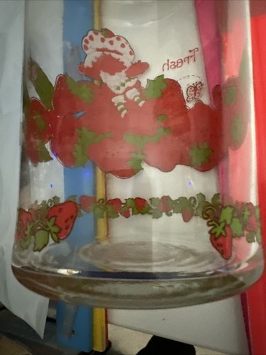 Vintage Strawberry Shortcake Glass Cannister Jar 1980 American Greetings Fresh - Picture 17 of 22