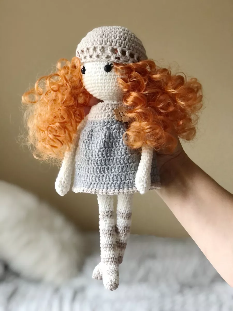 Handknitted amigurumi crochet Doll 12 5