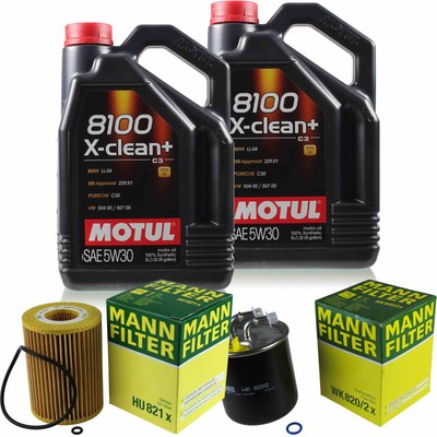 MANN-FILTER Inspektionspaket Motul 9L 5W-30 für Mercedes-Benz Sprinter 35-T