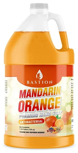 Mandarin Orange Foaming Hand Soap - Hand Wash Refill 1 Gallon 128 oz. Bastion
