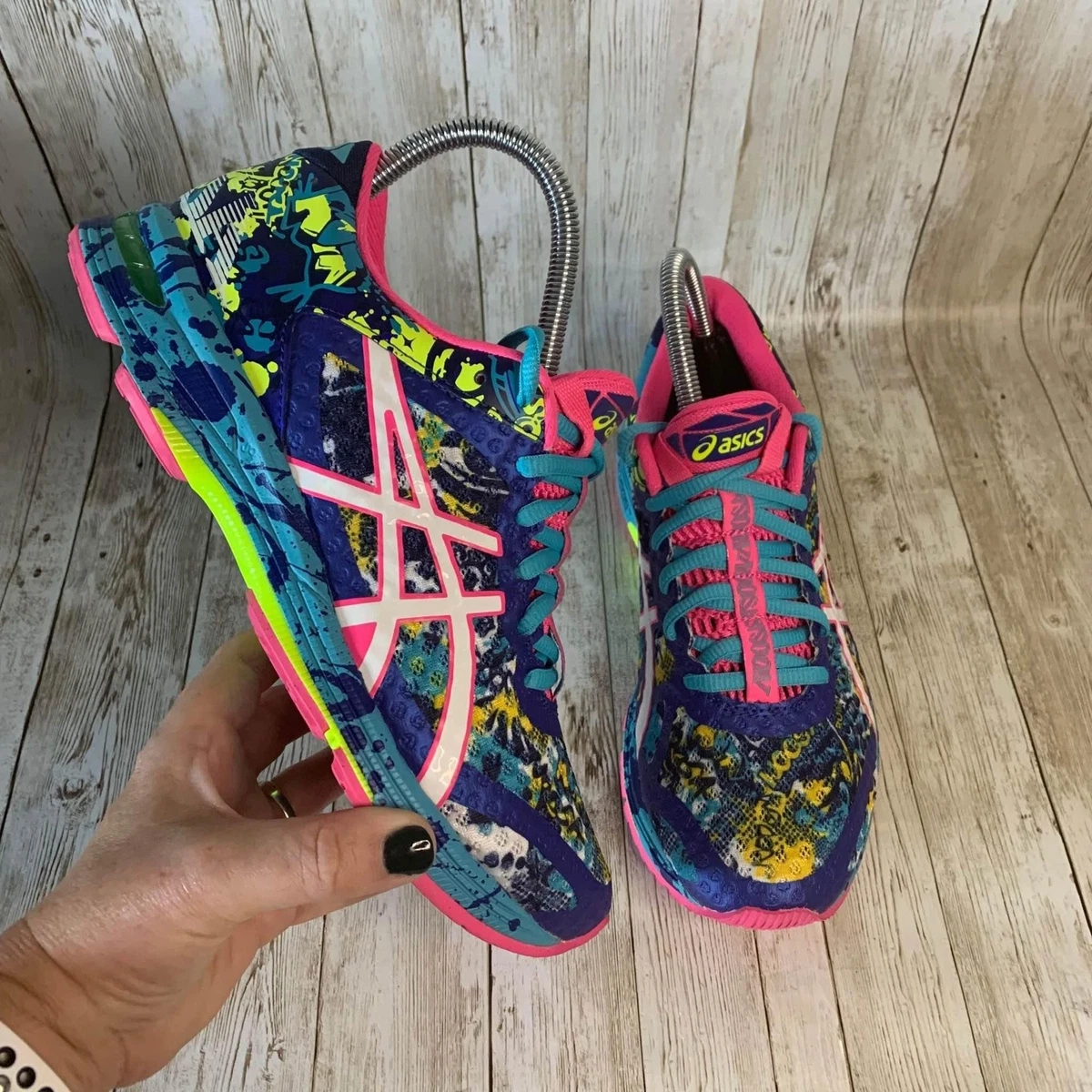 Zapatillas asics gel noosa tri 11 rosa amarillo azul clearance mujer