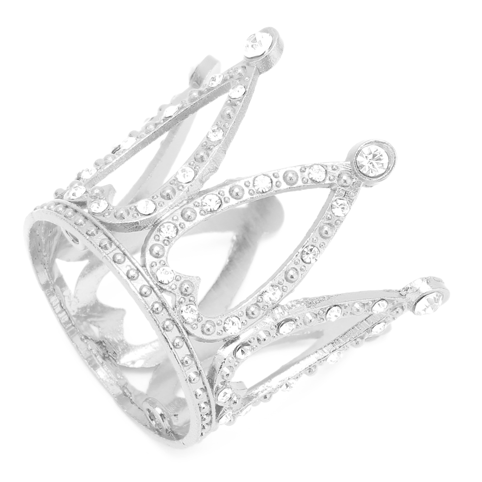 Silver Nail Art Pen Holder Display Alloy Crown Shape Nail Art Brush