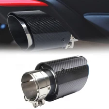 2.5 "Inlet 3.5" Outlet Exhaust Tips Stainless Steel and Carbon Fiber 6.5" Length