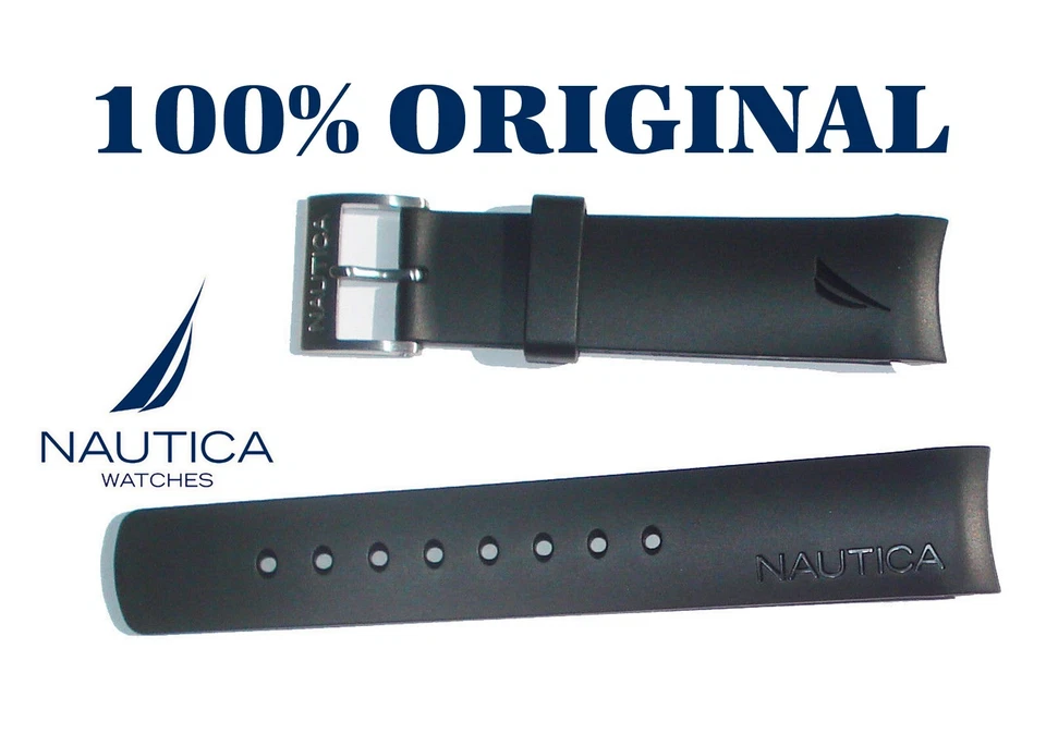 ORIGINAL AUTHENTIC Straps 22mm For Nautica Men’s NST Silicone Watch All Colors - Image 2 of 4