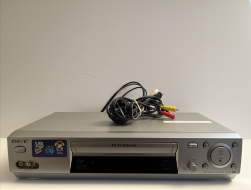 Sony VCR Video Cassette Recorder SLV-N88 Clean & Working w/ AV Cables NO Remote