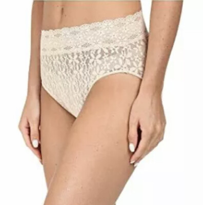 Wacoal Nude Halo Lace Hi-Cut Brief Women's Underwear Size XL L54623