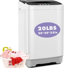 Washing Machine 20Lbs Capacity Full-Automatic Portable Washer with Drain Pump