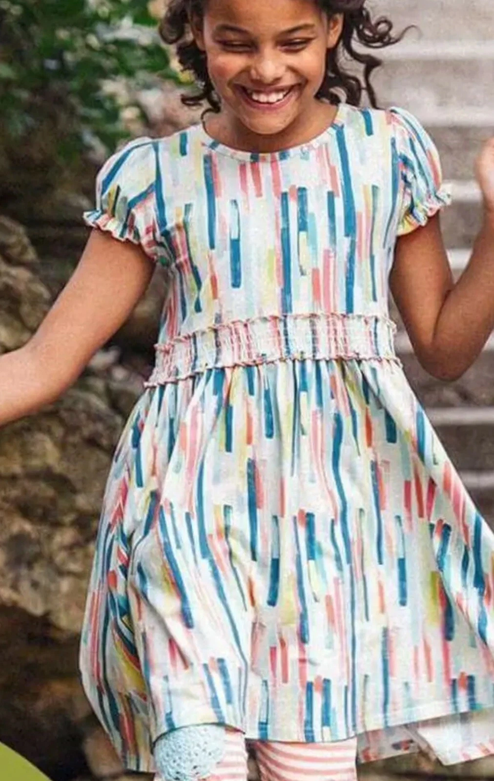 Girls Wildflowers clothing Best Day Ever Multi-stripe Lap Dress size 8 NWT
