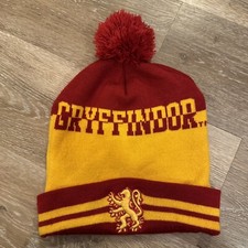 Harry Potter Gorro Gorra Pom Rojo Amarillo Parche Gryffindor Talla Única