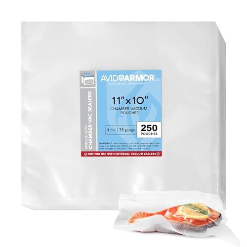 Avid Armor Vacuum Sealer Bags 11x10 250 Pack BPA-Free Heavy Duty 