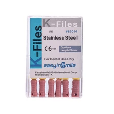 60pc Dental Endo File Root Canal K-files Stainless Steel #6#8#10 Hand Files Tips