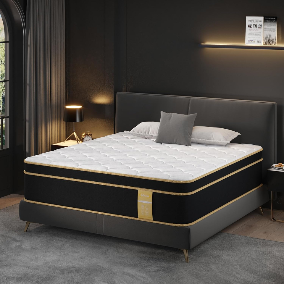 Queen Size Foam and Spring Hybrid Mattresses, 12 Inch Medium Firm