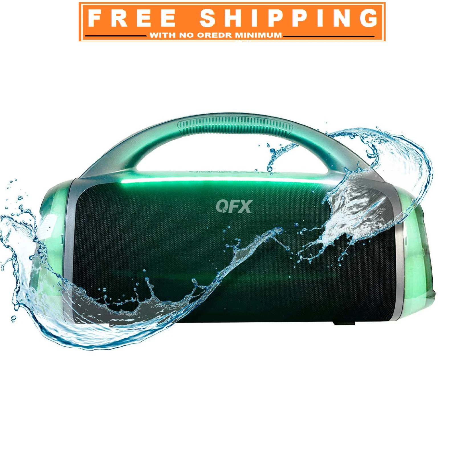 QFX BT-ZX10 Rugged Bluetooth Stereo Boombox