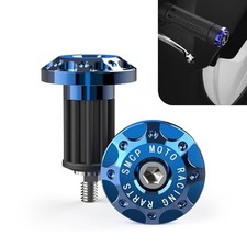 Motorcycle Bar End Plug, Aluminum Alloy Handlebar End Caps, Diameter 2 PCS Blue