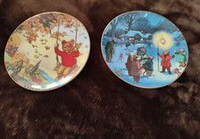 Wedgwood Rupert Bear Collector Series 2 and 1 Plate Bone China 1987