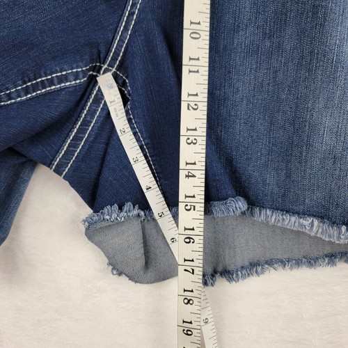 Western bestickte Jeansshorts Gr. 20 W Cut Off Stretch dunkle Waschung Denim Rodeo - Bild 9 von 10