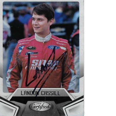 LANDON CASSILL SIGNED 2016 PANINI CERTIFIED RACING #25 - NASCAR