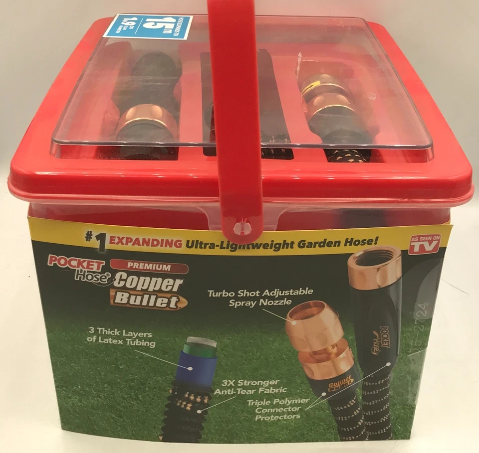 Pocket Hose Copper Bullet Ultra-Lightweight Garden Hose - Brand New - Expandable - image 4 of 4
