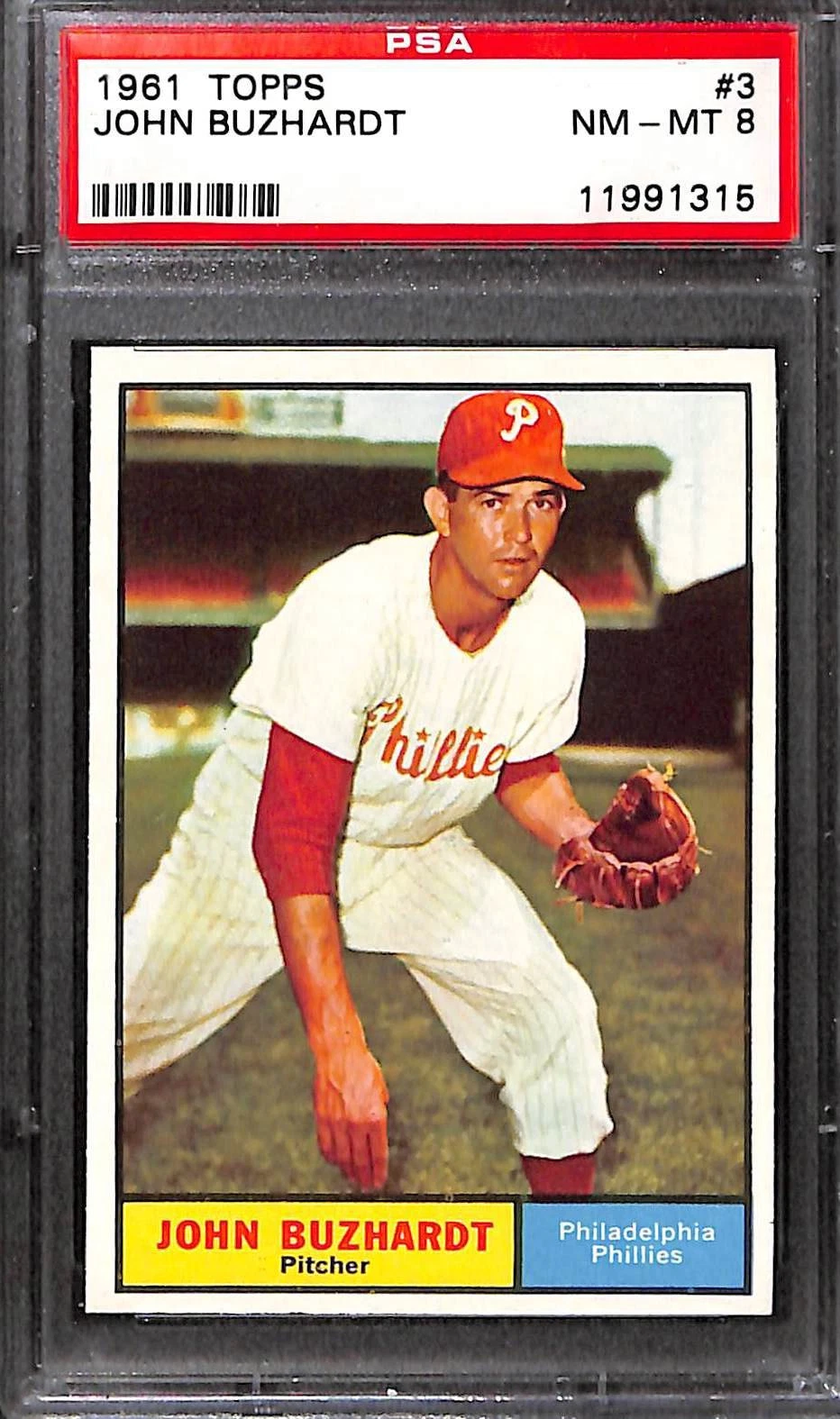 Deal for 1961 TOPPS #3 John Buzhardt PSA 8 NM-MT 11991315
