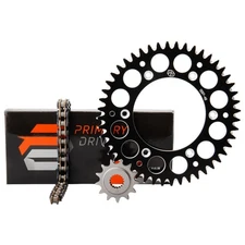 Primary Drive Chain and Sprocket Kit - Aluminum Rear/O-Ring Chain Black Rear