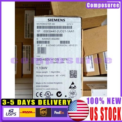 New Siemens 6SE6 440-2UD21-1AA1 6SE6440-2UD21-1AA1 MICROMASTER440 without filter