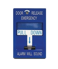 SDC 492 490 Series Emergency Door Release Pull Station, Blue
