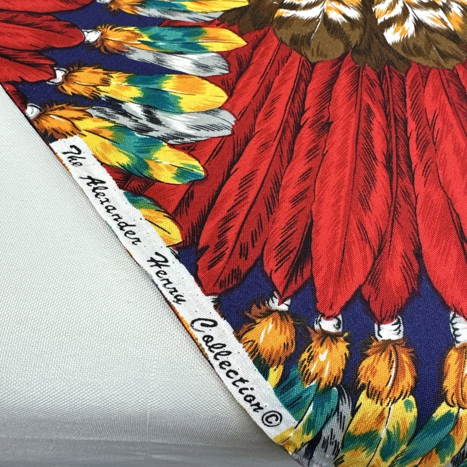 Lot of Vtg Alexander Henry Fabrics Women Horse Rider Feathers Southwest Cactus - Image 3 of 4