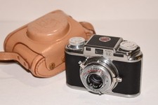 Vintage Bolsey Model B2 Camera and Leather Case 35mm - Tested and Working